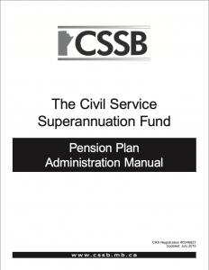 The Civil Service Superannuation Fund Pension Plan Administration Manual